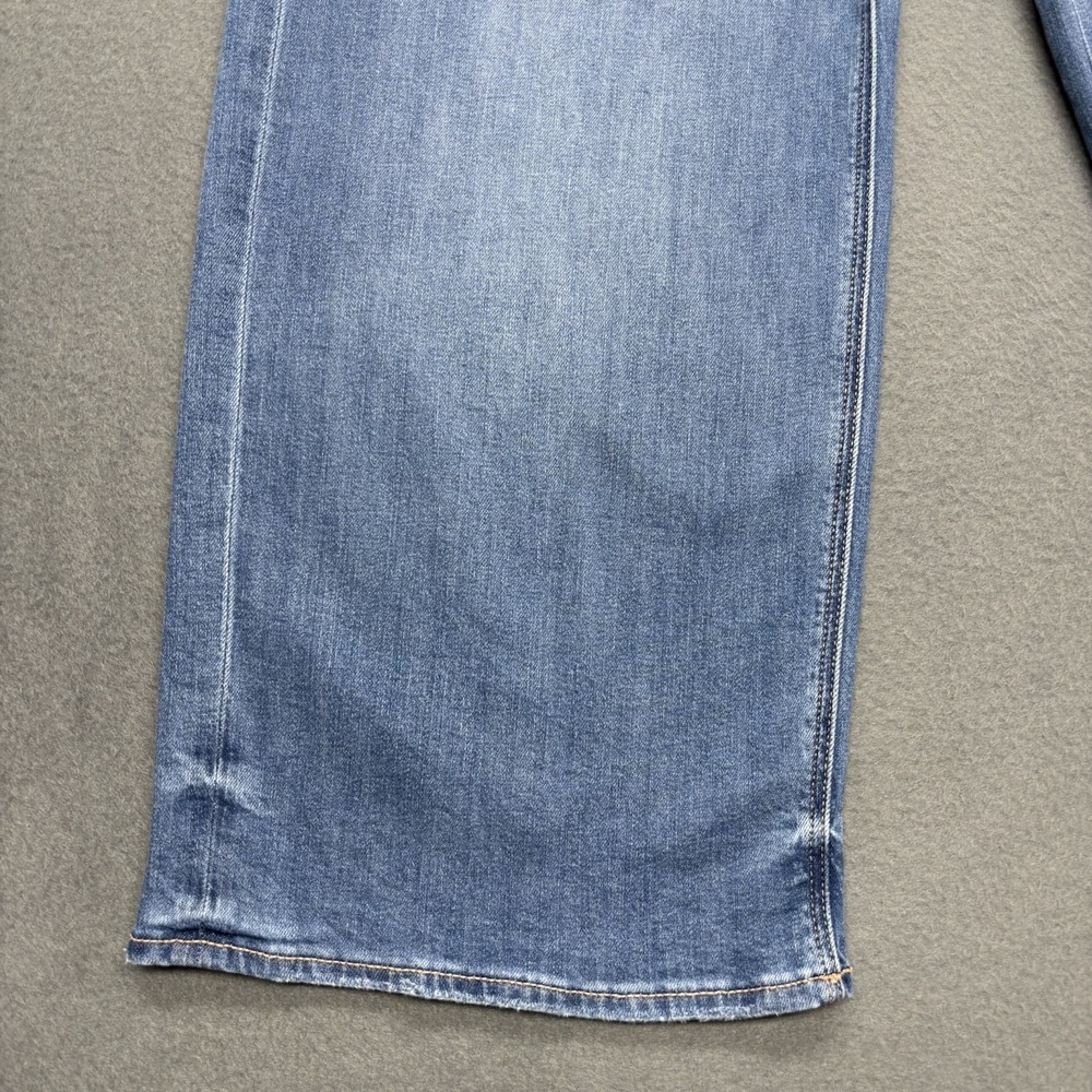 American Eagle Low Rise Baggy Jeans Wide Leg Womens 8 Short Blue Stretch Y2K - Picture 4 of 16